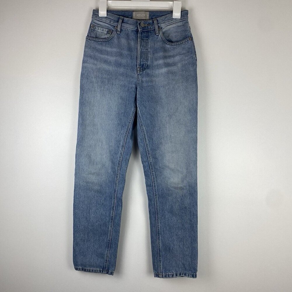 Everlane Women's The Cheeky Jean High Rise Denim Size 26 Button Fly Light Wash
